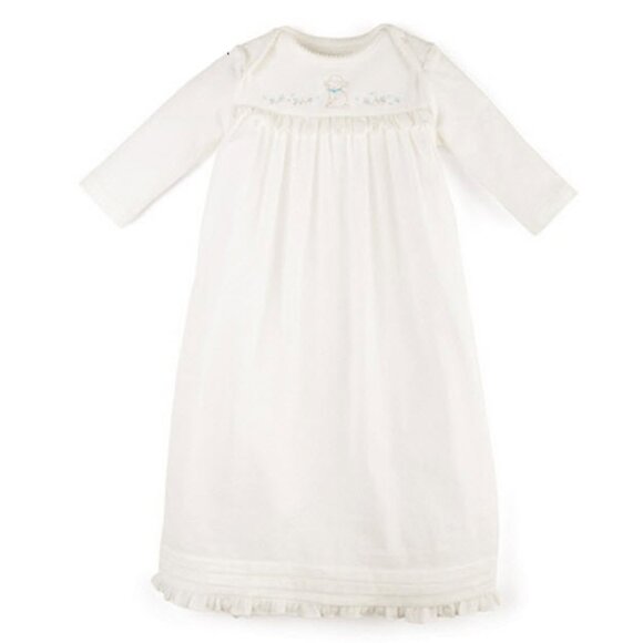 Bunnies By The Bay Kiddo Gown & Gift Bag White - NEW